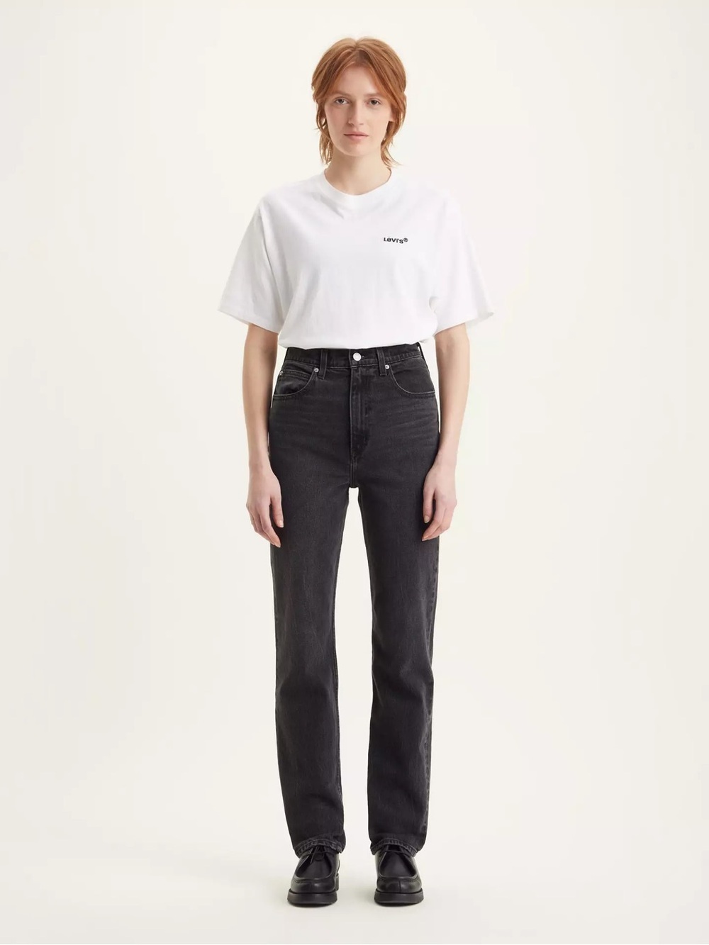 Levi's 70s High-Rise slim Straight Jeans in Black Wash